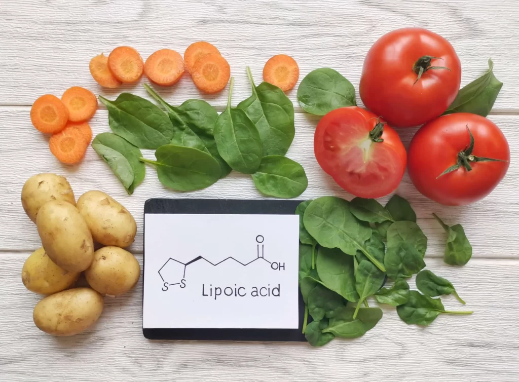 Vegetables with lipoic acid